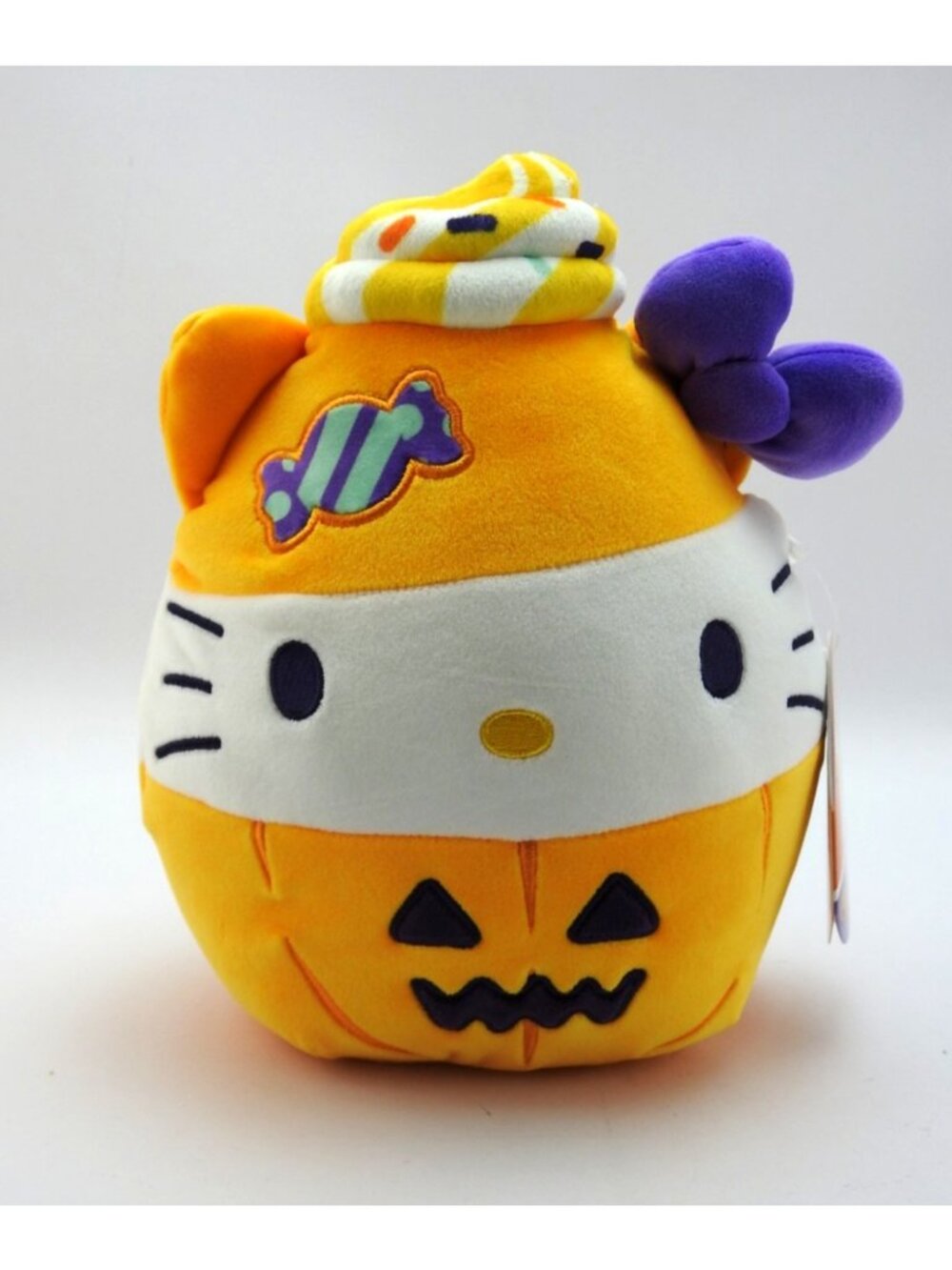 Squishmallows Hello Kitty Halloween Pumpkin Candy Plush Sanrio NWT 9"